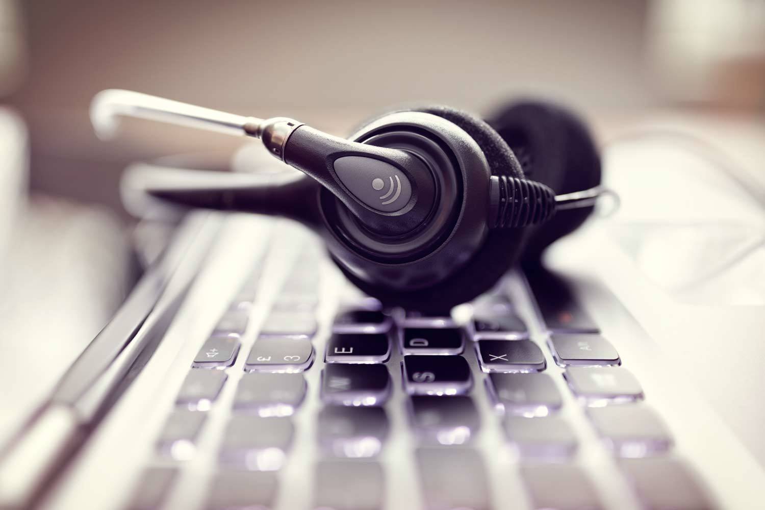 headphones and keyboard